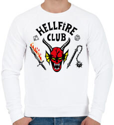 printfashion Hellfire Club - Férfi pulóver - Fehér (7292828)