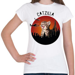 printfashion Catzilla - Női póló - Fehér (7181124)