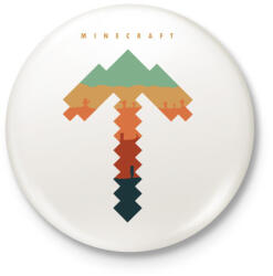 printfashion Minecraft bányász - Kitűző, hűtőmágnes - Fehér (3077160)