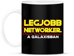 printfashion LEGJOBB NETWORKER A GALAXISBAN - Bögre - Fekete (11572341)