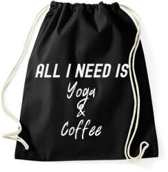 printfashion All you need is Yoga & Coffee - Sportzsák, Tornazsák - Fekete (2465983)