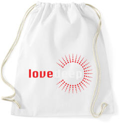 printfashion i-love-deep-white-red - Sportzsák, Tornazsák - Fehér (559243)
