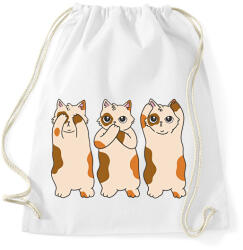 printfashion Három cica - Sportzsák, Tornazsák - Fehér (9185127)