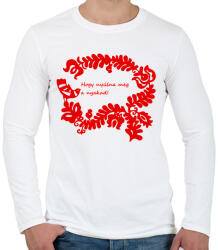 printfashion Szelíd szitkok - nyúlna meg a nyakad - Férfi hosszú ujjú póló - Fehér (15199095)