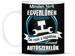 printfashion Legjobbak lesznek autószerelők - Bögre - Fekete (1972045)