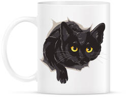 printfashion Fekete macska - Bögre - Fehér (7529826)