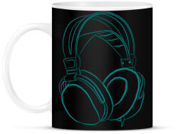 printfashion fejhallgató - Bögre - Fekete (2621684)