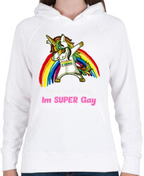 printfashion im'a not gay - Női kapucnis pulóver - Fehér (16201229)