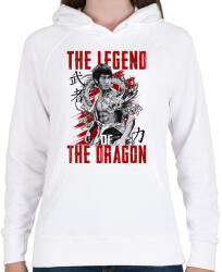 printfashion Sárkány legendája - Női kapucnis pulóver - Fehér (5535371)