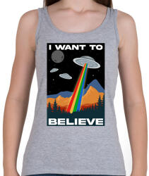 printfashion I want to believe - Női atléta - Sport szürke (6982514)