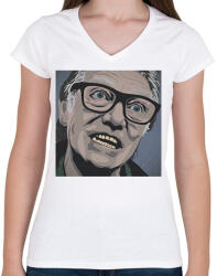 printfashion Blöff: Bunkó - Női V-nyakú póló - Fehér (2890142)
