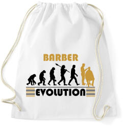printfashion Barber evolution - Sportzsák, Tornazsák - Fehér (9121279)