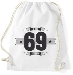 printfashion b-day-69-dark-lightgrey - Sportzsák, Tornazsák - Fehér (515165)
