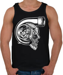 printfashion Turbó koponya - Férfi atléta - Fekete (3623443)