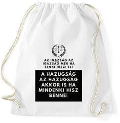 printfashion az igazság - Sportzsák, Tornazsák - Fehér (1644746)