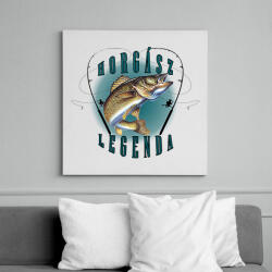 printfashion Horgászlegenda - Vászonkép - Fehér (6623909)