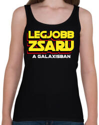 printfashion LEGJOBB ZSARU A GALAXISBAN - Női atléta - Fekete (11572919)