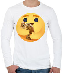 printfashion Csíkos mókus - Férfi hosszú ujjú póló - Fehér (13047179)