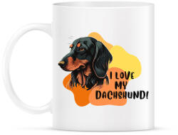 printfashion I love my dachshund - Bögre - Fehér (14382551)