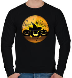 printfashion Happy Halloween Kör - Férfi pulóver - Fekete (1788678)