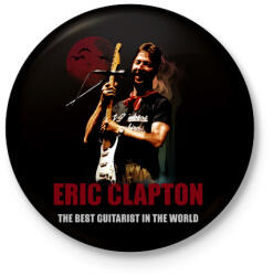 printfashion ERIC CLAPTON - Kitűző, hűtőmágnes - Fekete (3103599)