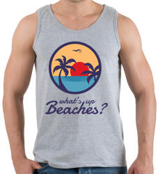 printfashion What's up Beaches? - Férfi atléta - Sport szürke (1675866)