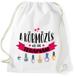 printfashion A körmözés az én terápiám - Sportzsák, Tornazsák - Fehér (8470542)