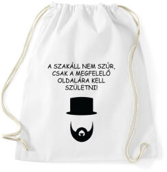 printfashion szakáll - Sportzsák, Tornazsák - Fehér (899153)