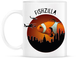 printfashion Fishzilla - Bögre - Fehér (7182116)