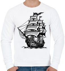 printfashion Hajó - Férfi pulóver - Fehér (13789430)