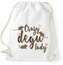 printfashion Őrült degus hölgy - Sportzsák, Tornazsák - Fehér (14474615)