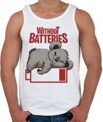 printfashion Lemerülve - koala - Férfi atléta - Fehér (6933778)