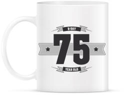 printfashion b-day-75-dark-lightgrey - Bögre - Fehér (790582)