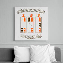 printfashion parhuzamos-parkolas-2-brown-orange - Vászonkép - Fehér (6623818)