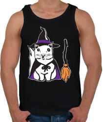 printfashion boszorkány cica - Férfi atléta - Fekete (14536446)