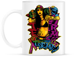 printfashion Deszkás - skater lány graffiti - Bögre - Fehér (4666380)