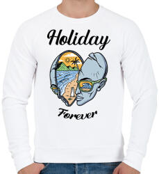 printfashion Holiday forever - Nyaralás - Férfi pulóver - Fehér (6866351)