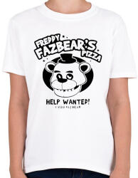 printfashion Freddy Fazbears pizza - Gyerek póló - Fehér (14886277)