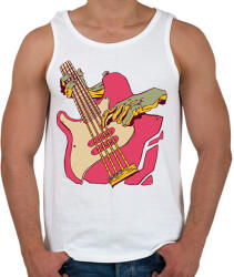 printfashion Basszusgitár - Férfi atléta - Fehér (15678800)