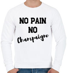 printfashion No Pain, No Champaigne - Férfi pulóver - Fehér (2465129)