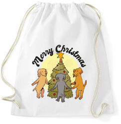 printfashion Kutyás karácsony - Sportzsák, Tornazsák - Fehér (5636835)