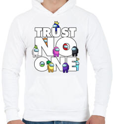 printfashion Trust NO one! - Férfi kapucnis pulóver - Fehér (4612792)