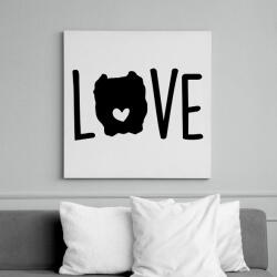 printfashion Pitbull love - Vászonkép - Fehér (6625151)