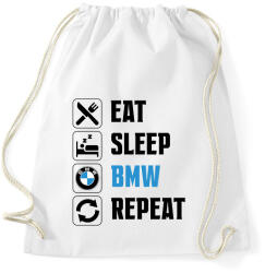printfashion Eat Sleep Bmw - Sportzsák, Tornazsák - Fehér (14786947)