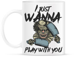 printfashion Horror bohóc 02 - I just wanna play with you - Bögre - Fehér (4919954)