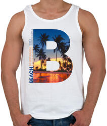 printfashion B BEACH - Férfi atléta - Fehér (257930)