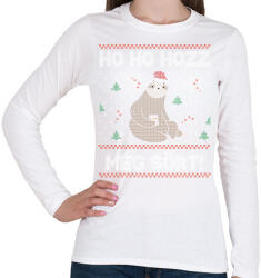 printfashion Ho ho hozz még sört - Női hosszú ujjú póló - Fehér (14709669)