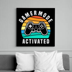 printfashion Gamer Mode Activated - Vászonkép - Fekete (6659181)