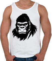 printfashion Gorilla fej - Férfi atléta - Fehér (15846330)