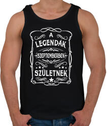 printfashion A legendák szeptemberben születtek - Férfi atléta - Fekete (7405938)